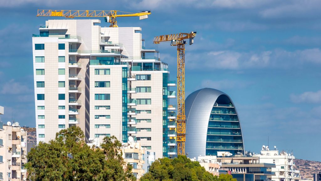 Real estate buildings under construction in Limassol